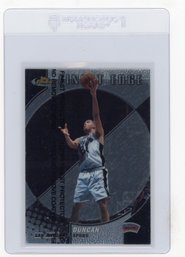 1999 Topps Finest Tim Duncan Finest Edge Basketball Card With Coating