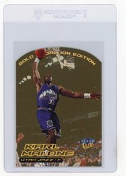1999 Fleer Ultra Karl Malone Gold Medallion Edition Die Cut Basketball Card