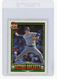 1991 Topps Nolan Ryan Record Breaker Baseball Card