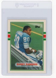 Barry Sanders Rookie Card 1989 Topps Traded Football Card