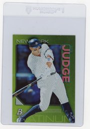 2020 Bowman Platinum Aaron Judge Chartreuse Baseball Card