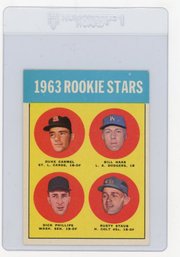 Duke Carmel Bill Haas Dick Phillips Rusty Stuab Rookie Card 1963 Topps High Number Baseball Card
