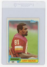 Art Monk Rookie Card 1981 Topps Football Card