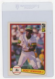 1982 Donruss Rickey Henderson Baseball Card