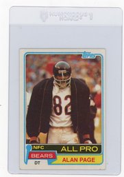 1981 Topps Alan Page Football Card