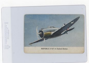 1940 Leaf Gum Card-o P-47 Airplane Series Card