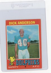 1971 Topps Dick Anderson Football Card
