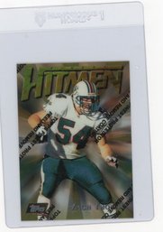 1996 Topps Finest Zach Thomas Hitmen Rare Football Card With Coating