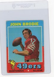 1971 Topps John Brodie Football Card