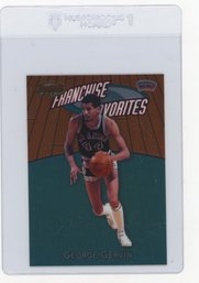 1999 Bowman's Best George Gervin Franchise Favorites Basketball Card
