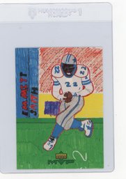 1999 Upper Deck MVP Emmitt Smith Draw Your Own Card Winner Art Football Card