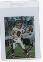 1997 Topps Finest Steve Young Champions Uncommon Football Card With Coating