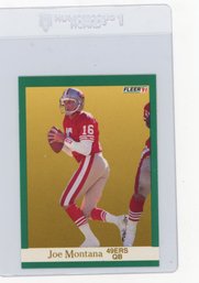 1991 Fleer Joe Montana Football Card