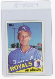Bret Saberhagen Rookie Card 1985 Topps Baseball Card