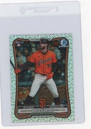 Bryce Eldridge Rookie Card 2026 Bowman Mega Box Chrome Refractor Baseball Card