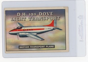 1952 Topps Wings Friend Or Foe DH 104 Dove Light Transport British Transport Plane Airplane Card