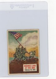 1954 Topps Scoop Marines Land At Iwo Jima Card