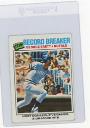 1977 Topps George Brett Record Breaker Baseball Card