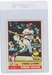 1976 Topps Fred Lynn Rookie Cup Baseball Card