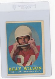 1958 Topps Billy Wilson Football Card