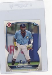 Junior Caminero Rookie Card 2023 Bowman Baseball Card