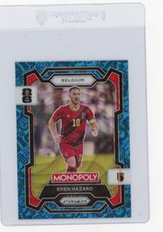 2026 Panini Monopoly Prizm FIFA World Cup Eden Hazard Four Corners Blue Wave Prizm Soccer Card