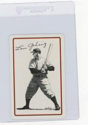1978 Landsman Playing Cards Lou Gehrig 6 Of Clubs Baseball Card