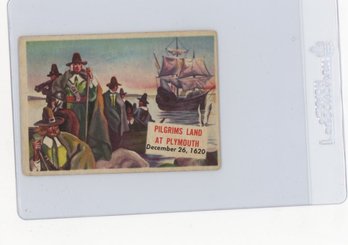 1954 Topps Scoop Pilgrims Land At Plymouth Card