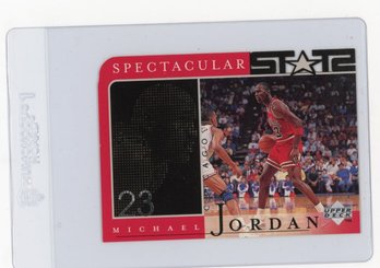 1998 Upper Deck Michael Jordan Career Collection Michael Jordan Spectacular Stats Die Cut Basketball Card