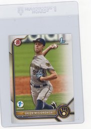 Jacob Misiorowski Rookie Card 2022 Bowman Draft 1st Edition Baseball Card