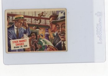 1954 Topps Scoop Stock Market Crashes Card
