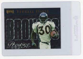 1999 Playoff Prestige SSD Terrell Davis Checklist Football Card