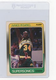 1988 Fleer Xavier McDaniel Basketball Card