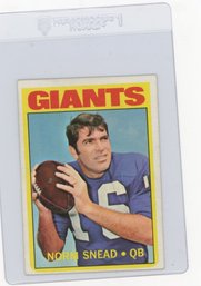 1972 Topps Norm Snead Football Card