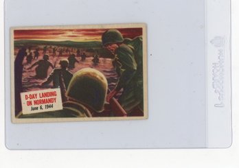 1954 Topps Scoop D-Day Landing On Normandy Card
