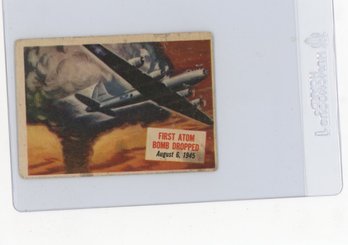 1954 Topps Scoop First Atom Bomb Dropped Card