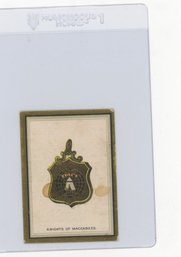1911 American Tobacco Co. Emblem Series Knights Of The Maccabees Card