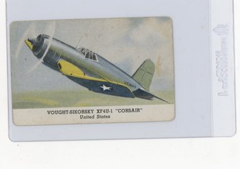 1940 Leaf Gum Card-o Vought-Sikorsky XF4U-1 'Corsair' Airplane Series Card
