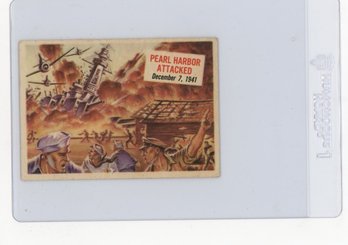 1954 Topps Scoop Peal Harbor Attacked Card