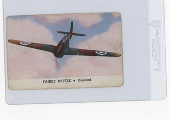 1940 Leaf Gum Card-o Fairey Battle Airplane Series Card