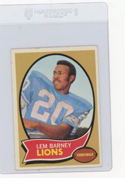 Lem Barney Rookie Card 1970 Topps Football Card