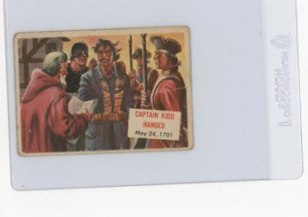 1954 Topps Scoop Captain Kid Hangs Card