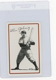 1978 Landsman Playing Cards Lou Gehrig 7 Of Clubs Baseball Card