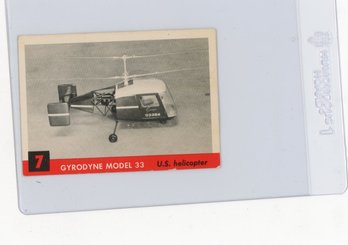 1956 Topps Jets Gyrodyne Model 33 Helicopter Card