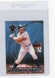 2000 Pacific Vangaurd Andruw Jones High Voltage Baseball Card
