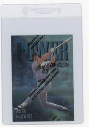1997 Topps Finest Mark McGwire Power Uncommon Baseball Card With Coating