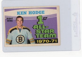 1971 O-pee-chee Ken Hodge 1st All Star Team Hockey Card
