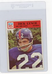 1966 Philadelphia Dick Lynch Football Card