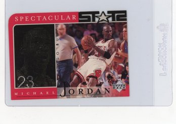 1998 Upper Deck Michael Jordan Career Collection Michael Jordan Spectacular Stats Die Cut Basketball Card