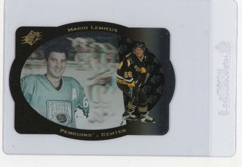 1996 Upper Deck SPx Mario Lemieux Die Cut Hockey Card